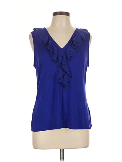 Pre-owned Worthington Sleeveless T-shirt In Blue