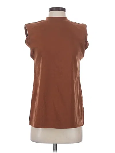 Pre-owned Worthington Sleeveless T-shirt In Brown