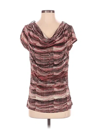 Pre-owned Worthington Sleeveless T-shirt In Burgundy