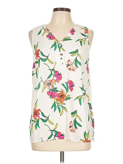 Pre-owned Worthington Sleeveless T-shirt In Ivory