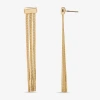 Worthington Snake Chain Linear Womens Drop Earrings In Gold