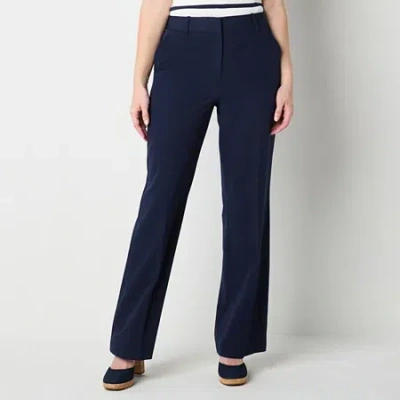 Worthington Tall Womens Modern Perfect Trouser In Blue