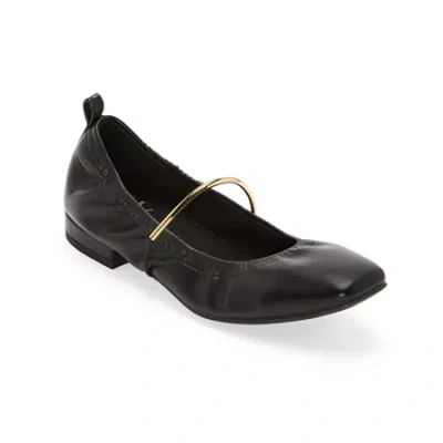 Worthington Talmond Womens Square Closed Toe Ballet Flats In Black