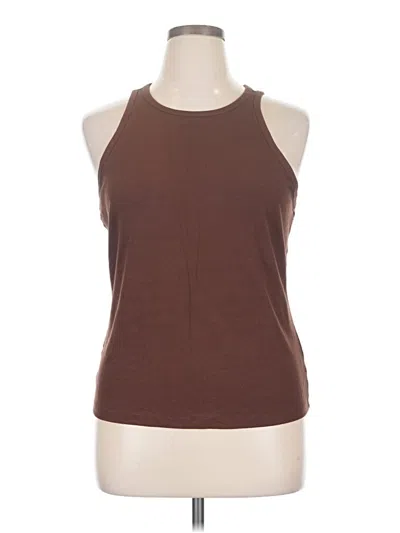 Pre-owned Worthington Tank Top Brown Halter Neckline Tops