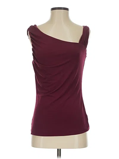 Pre-owned Worthington Tank Top Burgundy One Shoulder Neckline Tops