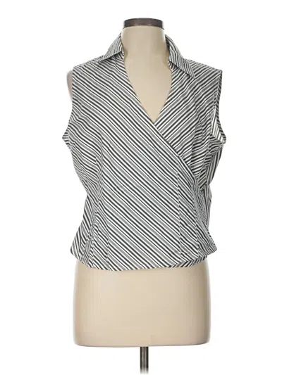 Pre-owned Worthington Tank Top Silver Plunge Neckline Tops