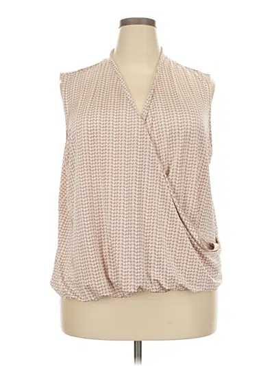 Pre-owned Worthington Tank Top Tan Plunge Neckline Tops