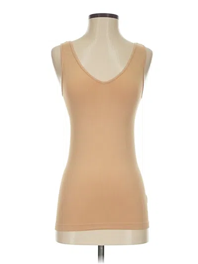 Pre-owned Worthington Tank Top Tan Strapless Neckline Tops In Brown