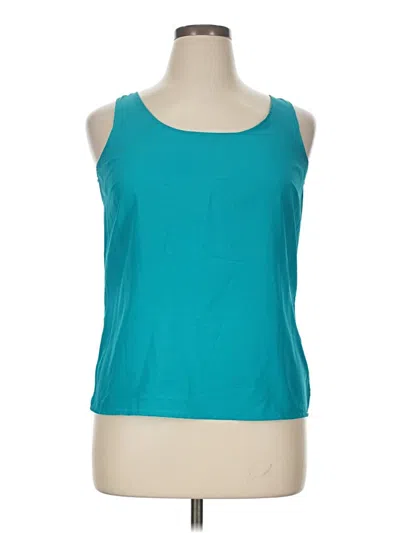 Pre-owned Worthington Tank Top Teal Halter Neckline Tops In Blue