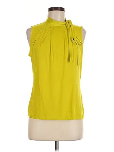 Pre-owned Worthington Tank Top Yellow Tie Neck Tops