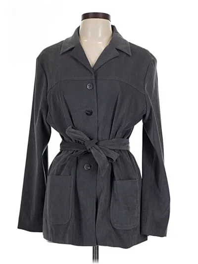 Pre-owned Worthington Trenchcoat In Gray