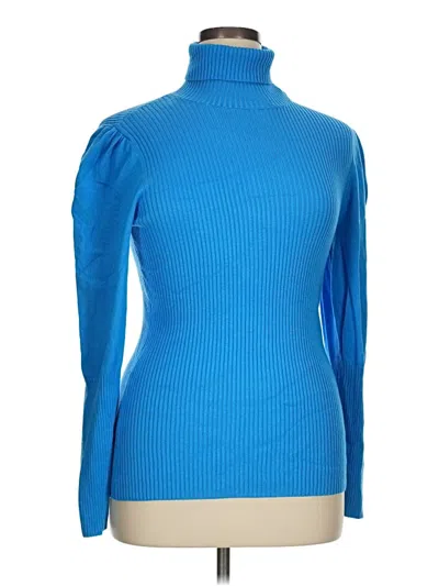 Pre-owned Worthington Turtleneck Sweater In Blue