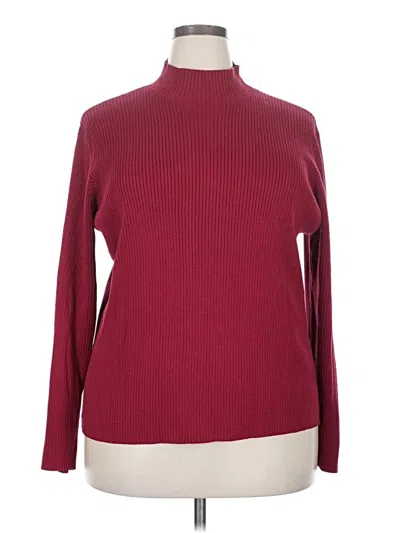 Pre-owned Worthington Turtleneck Sweater In Burgundy