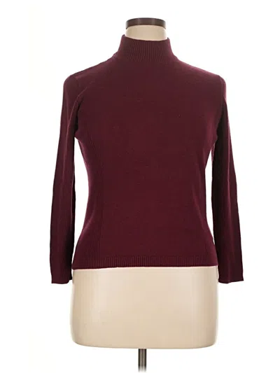 Pre-owned Worthington Turtleneck Sweater In Burgundy