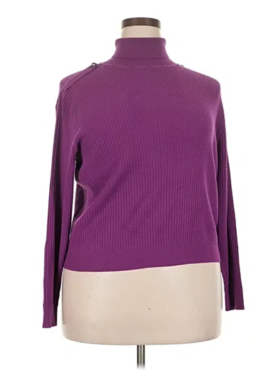 Pre-owned Worthington Turtleneck Sweater In Purple