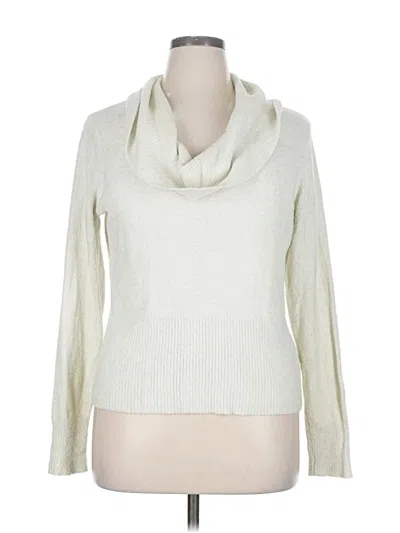 Pre-owned Worthington Turtleneck Sweater In White
