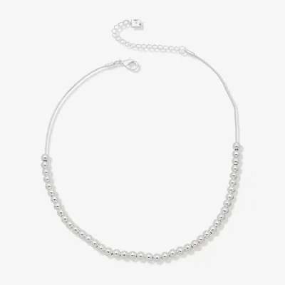 Worthington Womens 17 Inch Collar Necklace In White