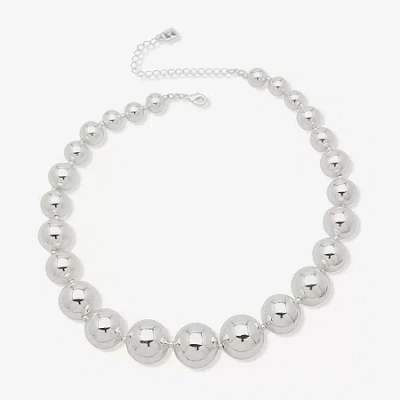 Worthington Womens 17 Inch Collar Necklace In Gray