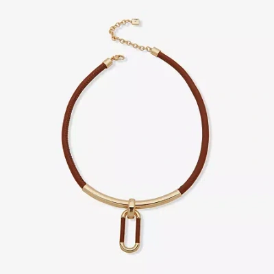 Worthington Womens 17 Inch Pendant Necklace In Gold