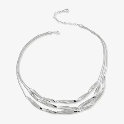 Worthington Womens 18 Inch Strand Necklace In Silver