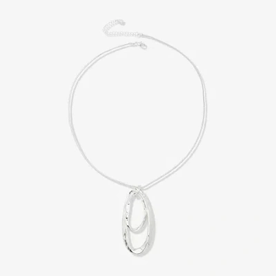 Worthington Womens 26 Inch Pendant Necklace In Metallic