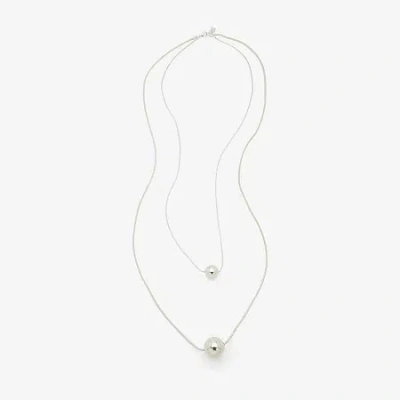Worthington Womens 28 Inch Pendant Necklace In Silver