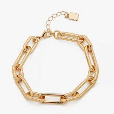 Worthington Womens 7.5 Inch Link Bracelet In Gold