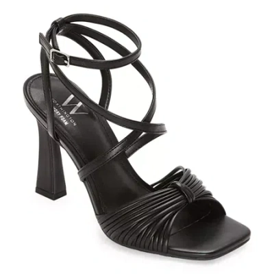 Worthington Womens Asti Heeled Sandals In Black