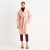 Worthington Womens Belted Heavyweight Coat In Pink