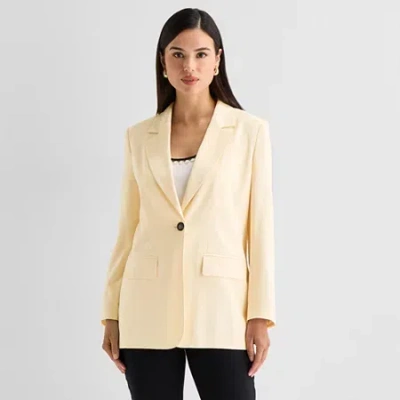 Worthington Womens Classic Fit Blazer In Blue