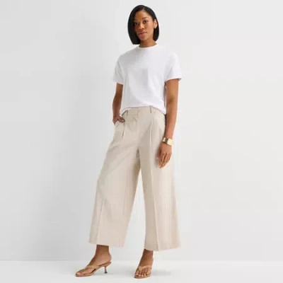 Worthington Womens Cropped Everyday Pant In Neutral