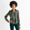 Worthington Womens Cuffed Long Sleeve Regular Fit Button-down Shirt In Green