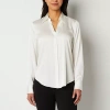 Worthington Womens Cuffed Long Sleeve Regular Fit Button-down Shirt In White