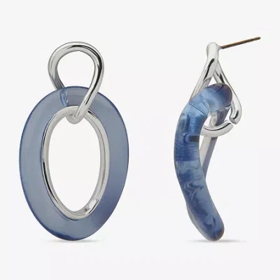 Worthington Womens Drop Earrings In Blue