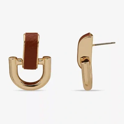 Worthington Womens Drop Earrings In Gold