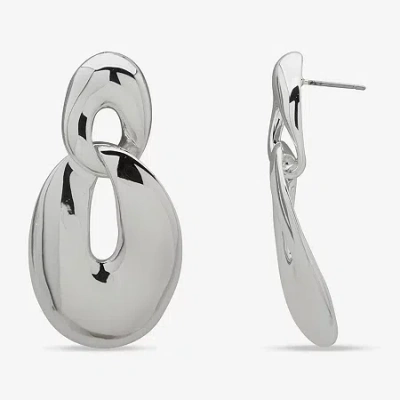 Worthington Womens Drop Earrings In Silver