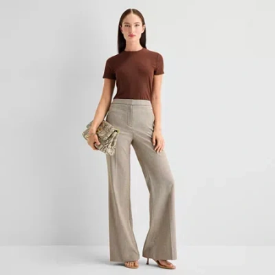 Worthington Womens Fit And Flare Pant In Brown