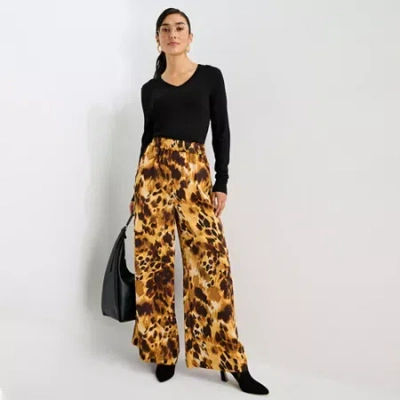 Worthington Womens Flare Pull-on Pant In Brown