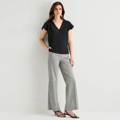 Worthington Womens Modern Perfect Trouser In Gray