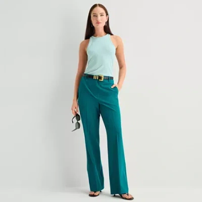 Worthington Womens Modern Perfect Trouser In Blue