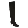 Worthington Womens Palmetto Stacked Heel Over The Knee Boots In Black