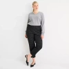 Worthington Womens Plus Pull-on Pant In Black