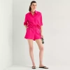 Worthington Womens Pull-on Short In Pink