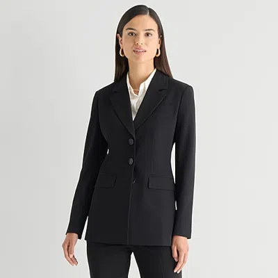 Worthington Womens Regular Fit Blazer In Black