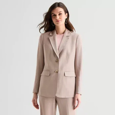 Worthington Womens Regular Fit Blazer In Pink