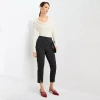 Worthington Womens Skinny Mid Rise Pull-on Pant In Black