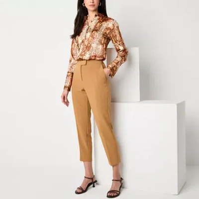 Worthington Womens Tall Ankle Ankle Pant In Brown