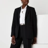 Worthington Womens Tall Regular Fit Blazer In Black