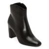 Worthington Womens Tenby Block Heel Booties In Black