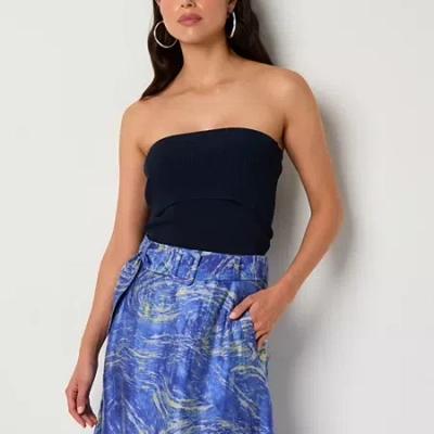 Worthington Womens Tube Top In Blue